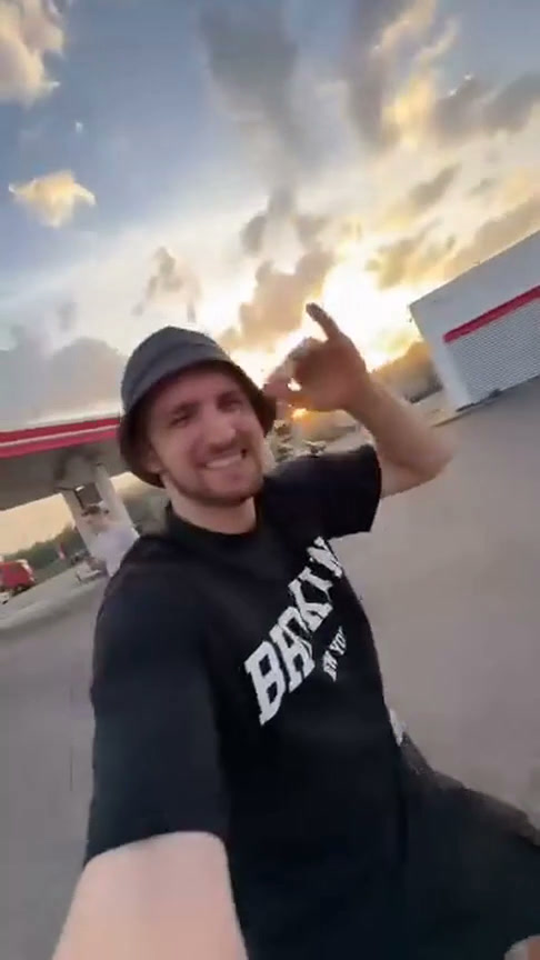 Gas Station Dance AI: One selfie character, two appearances